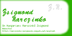 zsigmond marczinko business card